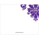 Violet Damask Scroll Foldover Note Cards Image 3 of 4